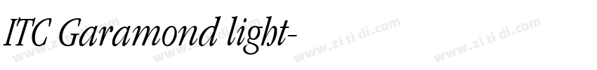 ITC Garamond light字体转换